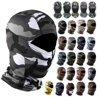 Camo Full Face Mask Tactical Balaclava Face Mask Camouflage Military Face Cover • $7.99