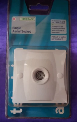 £3.50 • Buy Single Aerial Socket TV/FM - Flush Fit