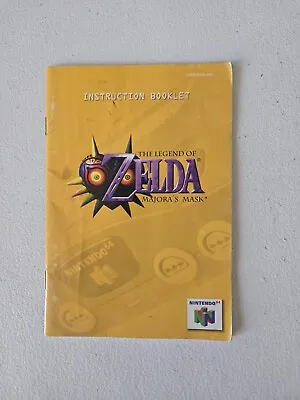 The Legend Of Zelda: Majora's Mask Instruction Booklet (Nintendo 64) N64 Manual • $11