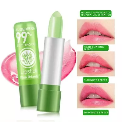 Aloe Vera Lipstick Lip Balm Color Mood Changing Long Lasting Moisturizing-5 Pack • $24.95