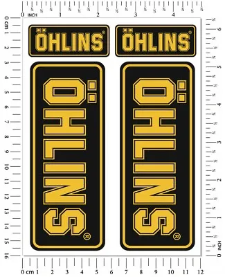 Ohlins Fork Shock Stickers Set Aprilia Ducati Kawasaki Graphics Laminated Decals • £7.89