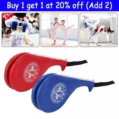 TKD MMA Training Taekwondo Double Kick Paddle Kick Pad Strike Punches Punching • £7.55