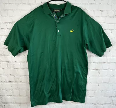 Bobby Jones Masters Augusta Logo Solid Green Polo Golf Shirt Size Large • $21.66