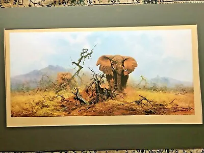 David Shepherd 1931 - 2017  Signed Print The Elephant And The Ant-Hill 371/850 • £180