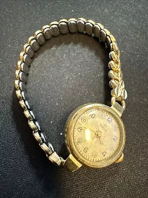 Vintage Womens Omega 14K Gold 17 Jewel Watch Running. Video Of Movement Inside! • $119