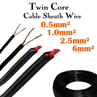 Twin Core Sheathed Battery Cable Automotive Trailer High Conductive Copper Wire • $13.94