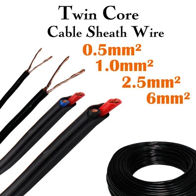 Twin Core Sheathed Battery Cable Automotive Trailer High Conductive Copper Wire • $11.15