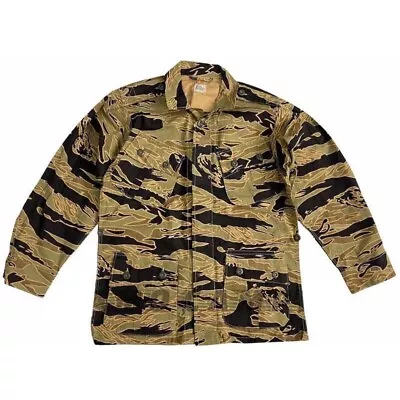 Vintage Vietnam War Gold Tiger Stripe Jacket Shirt Camo Pattern Repro New Size M • $99.95