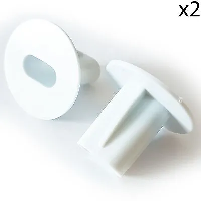 2x 8mm White Twin Shotgun Cable Bushes Feed Through Wall Cover Coaxial Hole Tidy • £3.49