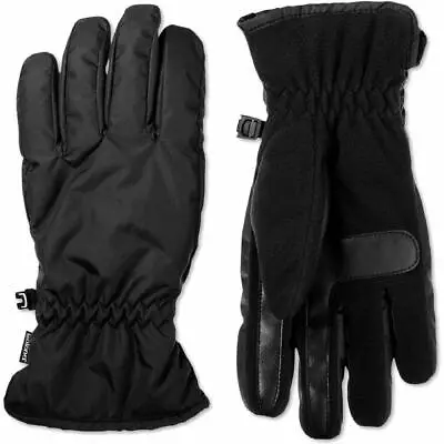 Isotoner Mens Smart Dri Fleece Lined Touch Screen Winter Gloves Black M • $7.99