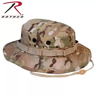 Boonie Hat Multicam Camo Mil-Spec Ripstop Vented Shell Loops Rothco 5892 • $29.99