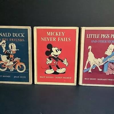 Walt Disney Books 1939 1st Edition Lot (X3) - Donald Duck Mickey Mouse & More • $148.99