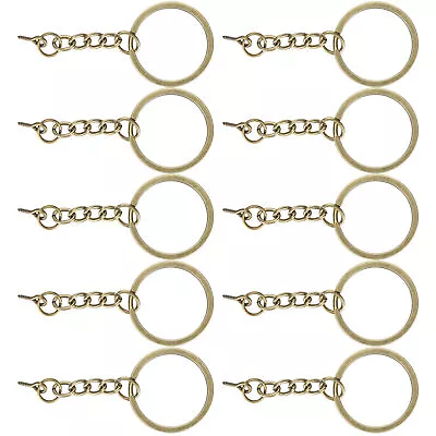 £3.14 • Buy (Bronze 25mm/1in)10x Decoration Key Ring Key Chain Parts With Screw Eye BGS