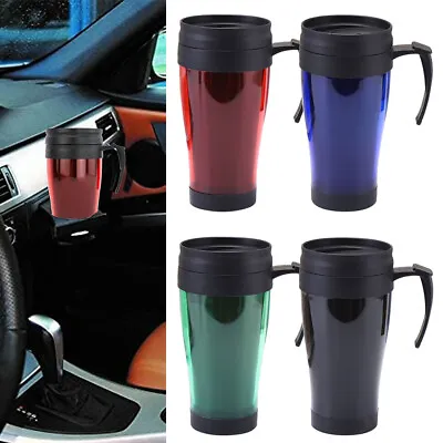 Thermos Flask Travel Mug Insulated Cold & Hot Tea Coffee Drink Thermal Cup 400ml • £6.69