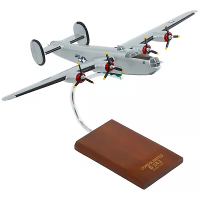 USAF Consolidated B-24J Liberator Silver Desk Display WW2 Model 1/72 ES Airplane • $287