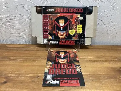 Judge Dredd SNES (Acclaim 1995) BOX ONLY + MANUAL • $99.99