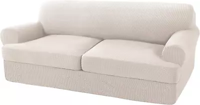 3 Pieces Sofa Covers T Cushion Sofa Slipcovers For 2 Cushion Couch Cover Soft So • $68.99