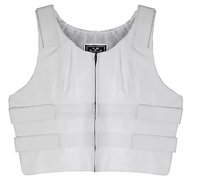 Colored Bullet Proof Style Leather Motorcycle Vest Bikers Club Tactical Vest Men • $55