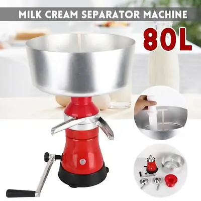 Manual Milk Cream Centrifugal Separator 80L/H Separate Cream Butter Milkshake • $184.99