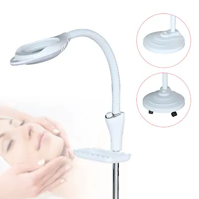 LED Magnifying Lamp Floor Stand 16X Diopter Magnifying Glass Light 110V W/ Wheel • $30.40
