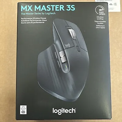 Logitech MX Master 3S Wireless Mouse With Ultra-fast Scrolling Graphite - BNIB • £57
