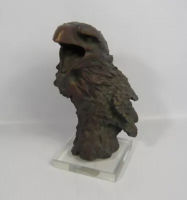 Large Resin Eagle Head Ornament On Glass Base - Unbranded • £25