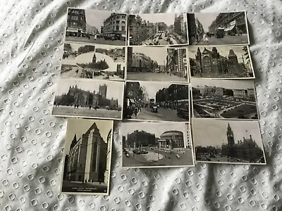Manchester Lancashire - 12 X Vintage Postcards - Oxford Road Oldham Street Etc • £12.95
