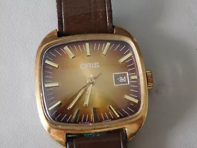 ORIS Vintage Gold Plated Shock Resistant Manual Wind Wrist Watch.Working Order • $31.57