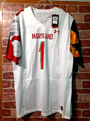 NWT! Under Armour Maryland Terps Terrapins College NCAA Football Jersey Size 2XL • $79.99