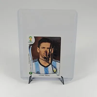 Lionel Messi Autograph 2014 Panini Sticker World Cup Soccer Card Argentina • $995