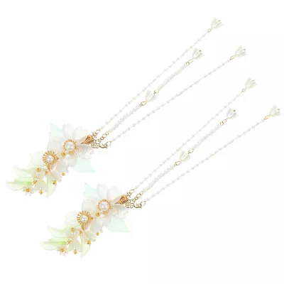  2 Pcs Decorative Hair Clip Tassel For Women Lily Of The Valley • £10.65