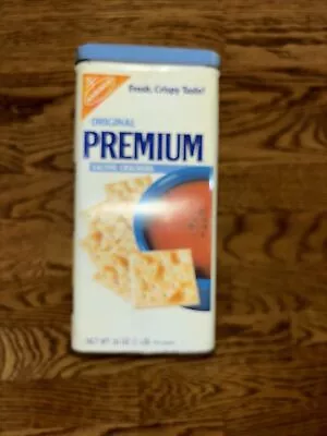 1987 Vintage Nabisco Premium Saltine Crackers Tin 1 Lb.  Usa Original • $8