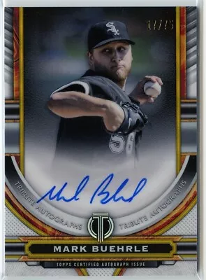 2023 Topps Tribute MARK BUEHRLE #TA-MBU Gold Autograph ON-CARD Auto Card - #/75 • $19.99