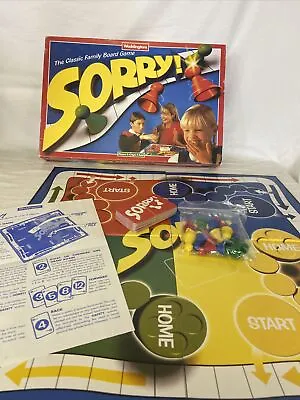 Vintage Sorry! Classic Family Board Game 1996 Waddingtons 100% Complete • £14.95