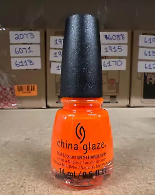 China Glaze Nail Lacquer With Hardeners 1005 Orange Knock Out 0.5 Fl Oz • $6.34