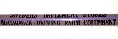  McCORMICK-DEERING*Snyder's Implt. Stores*Ph.679W89Kittanning Pa  Unused Pencil • $5.95