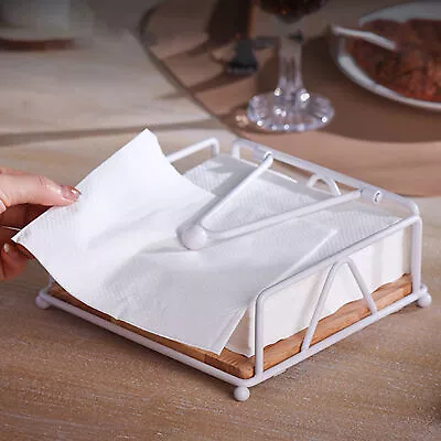 Tissue Dispenser Simple To Refill Organization Rounded Edge Napkin Holder • £23.89