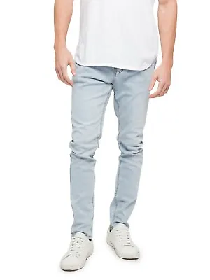 Victorious Men's Washed Basic Super Skinny Fit Stretch Jean Pants DL1000EY • $32.95