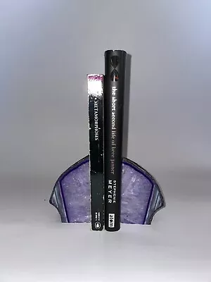 £20 • Buy Genuine Purple Geode Bookends/Purple Crystal Bookends