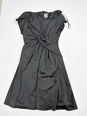 Vince Camuto Black Cocktail Party Cap Sleeve Dress Black Womens Size Size 10 • $24.99