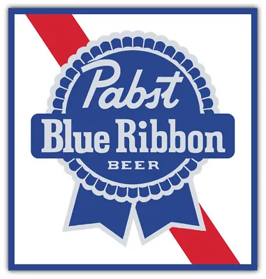 Pabst Blue Ribbon Logo Sticker Car Bumper Decal - 9'' 12'' Or 14'' • $11.99