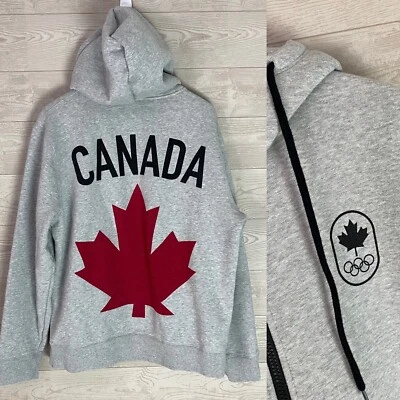 $37.49 • Buy HUDSON’S BAY Canada Olympic Gray Mens Large L Zip Up Hoodie Jacket