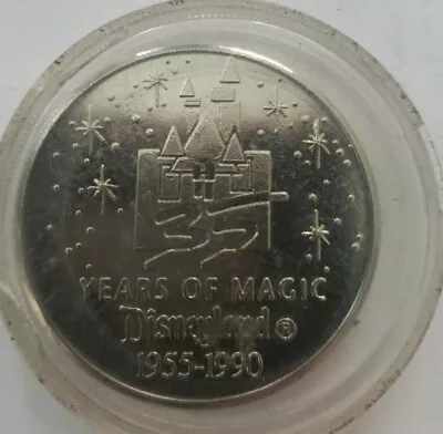 Mickey Mouse Donald Disneyland 35 Years 1990 Rare Version 999 Silver Coin D-36 • $90