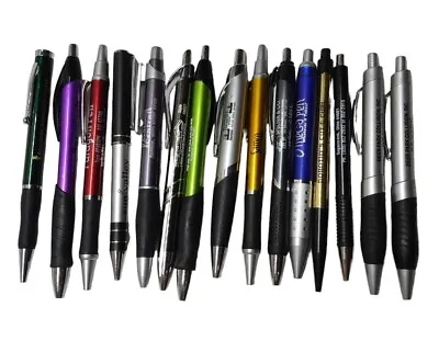 Mixed LOT OF 15 PENS Ball Point Pens Business Advertise GOOD QUALITY *WORKING* • $10.99