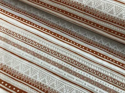 £1.20 • Buy Maya Stripes Tribal Indian Pattern Mexican Aztec Ethnic Boho Fabric 140cm Wide