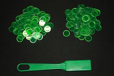 Magnetic Green Bingo Wand And 200 Chips Markers – Use On Paper Sheets Cards  • $11.75