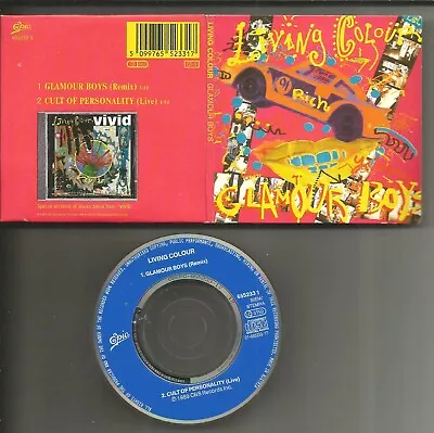 Corey Glover LIVING COLOUR Glamour Boys REMIX & LIVE 3 INCH CD Single MINI CD3 • $34.99