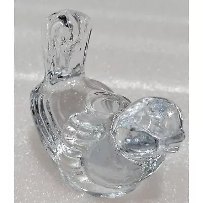 Biedermann Chickadee Bird Mini Taper Candle Holder Clear Glass 2  • $5.95