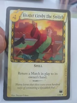 Harry Potter Trading Card Game TCG CCG. Beater Grabs The Snitch #1/180 Rare Card • $5