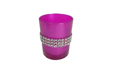 LIGHT PURPLE BLING Design VOTIVE With Tea Light - Candle Holder (CLOSEOUT) • $2.06